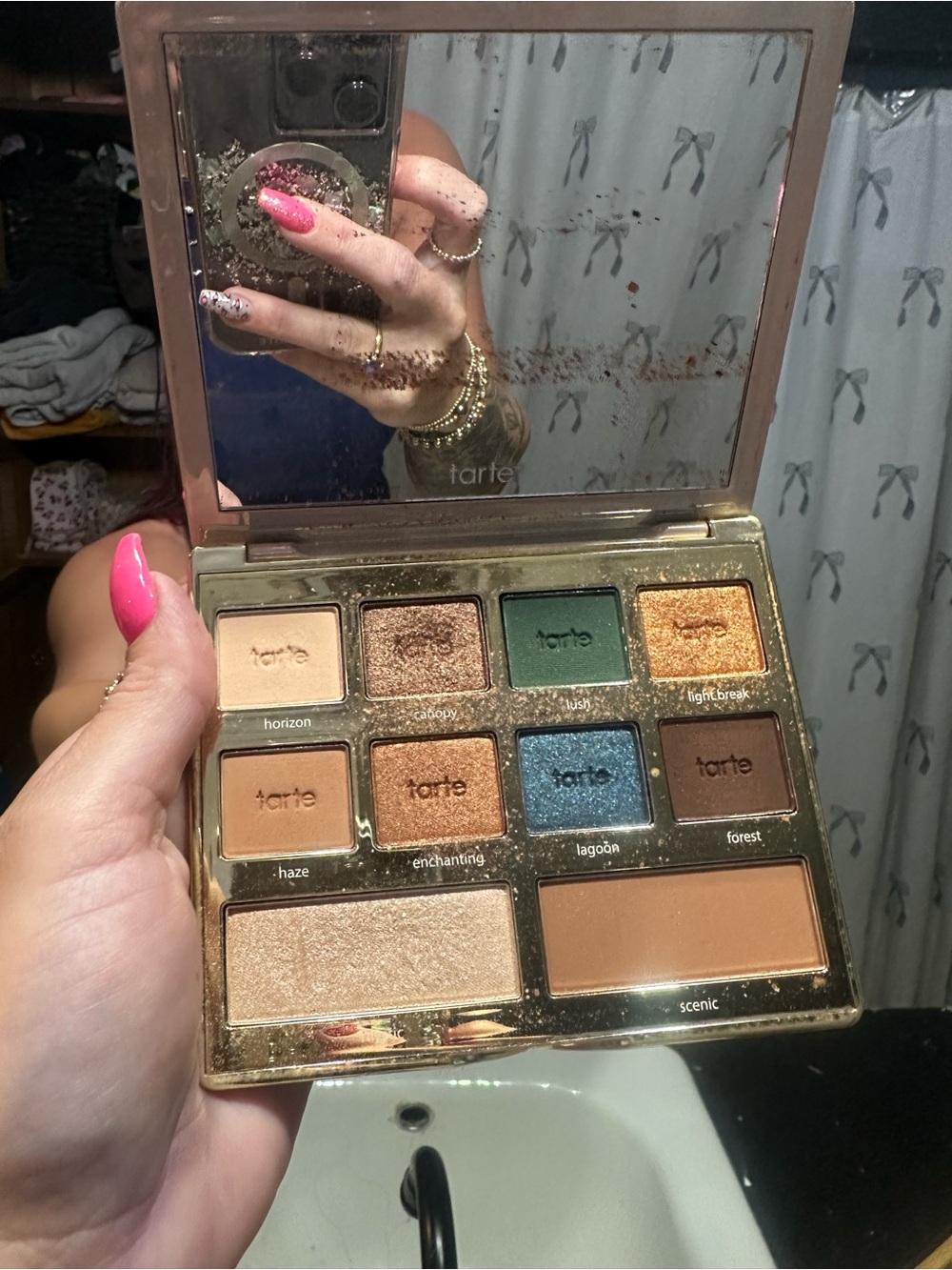 tarte Eyeshadow Palette — Cream, Gold, Green, Blue, Brown